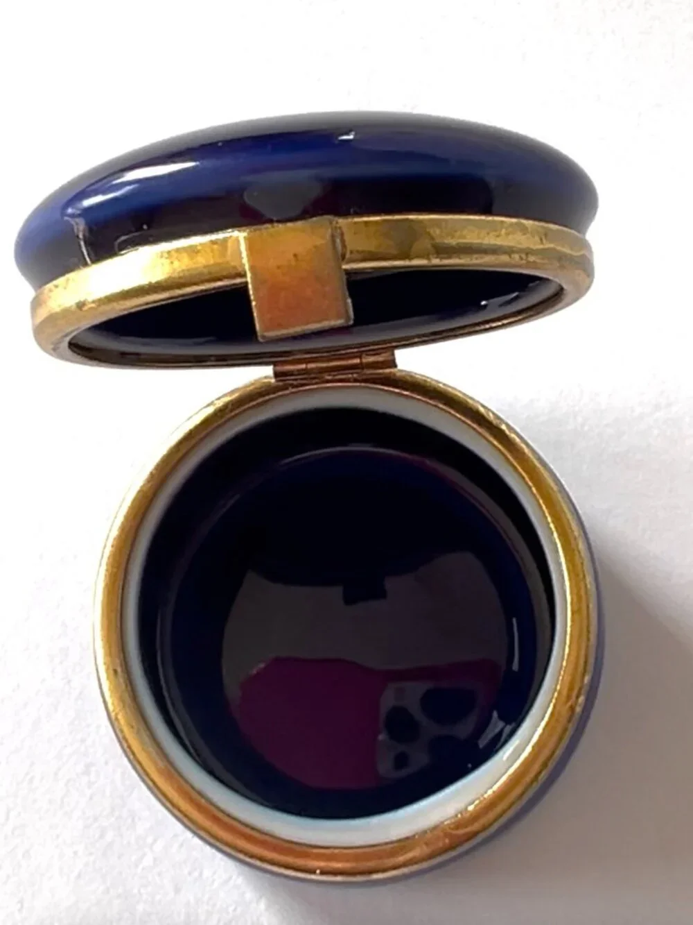 Cobalt LIMOGES FRANCE Trinket Box